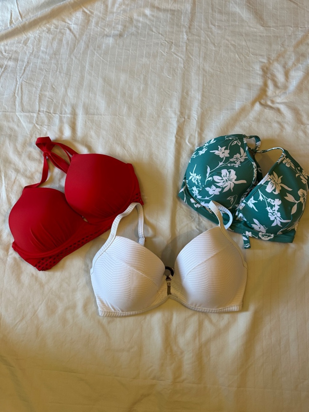 Lot of THREE - size 36DD bikini tops from Shade & Shore